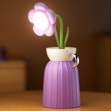 Kabellose Blumenlampe mit verstellbarer Schwanenhalsvase