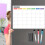 Magnetic Fridge Calendar Whiteboard Monthly Chart with 5