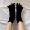 Five Finger Socks Cotton Breathable Soft Rhinestone Decor 1 7