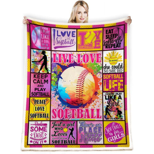 Couverture polaire Softball 50 x 60 pouces
