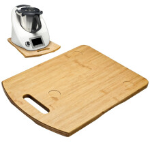 Houten schuifplank voor Thermomix TM5 TM6 met handvat en