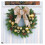 Artificial Pine Christmas Wreath with Red Bow and Red Gold 1