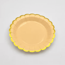 Assiettes en papier jetables orange 9 pouces, lot de 30