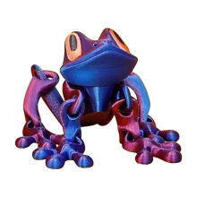 Frog Fridge Magnet with Movable Joints Purple 8in