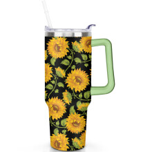 Gobelet isotherme Sunflower 40 oz en acier inoxydable à isolation sous vide