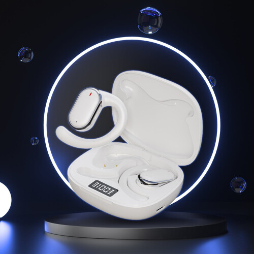 Casque Bluetooth avec micro et affichage LED, comprend