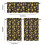Kitchen Curtain Set Bamboo Maple Pattern Polyester 3-Pc 6