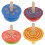 Holz-Kreisel-Set, verschiedene Farben, 4-teilig 1