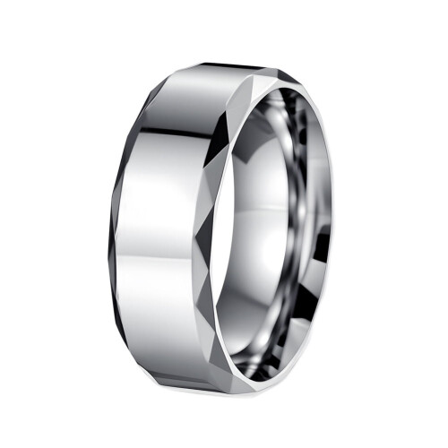 Stainless Steel Men's Ring Silver Size 11