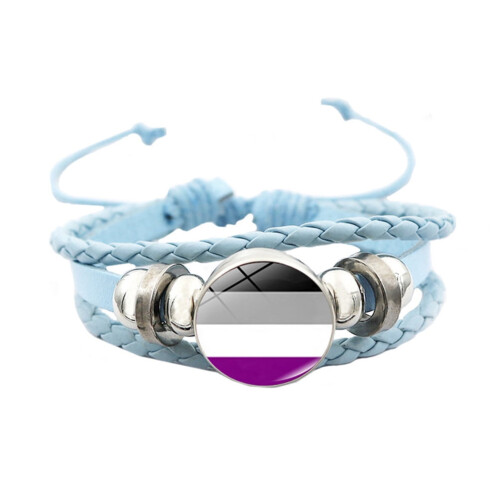Regnbåge HBT Pride Läderarmband Unisex Rostfritt Stål