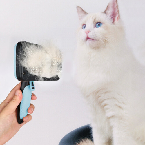 Self-Cleaning Pet Comb 9.45 x 5.12 in with Needle Teeth, 1