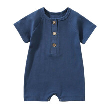 Baby Rompers Organic Cotton Jumpsuit Blue 12-18 Months