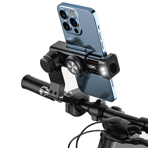 Universal Bike Phone Mount with Flashlight Compass 1