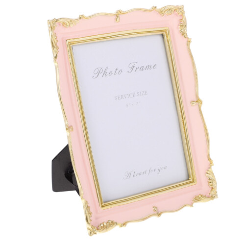 NICEXMAS Vintage Resin Table Photo Frame Pink 1 Pack 2