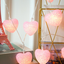 Herzförmige LED-Lichterkette, 150 cm, batteriebetrieben