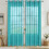 White Sheer Curtains Silver Foil Pattern Light Filtering 1