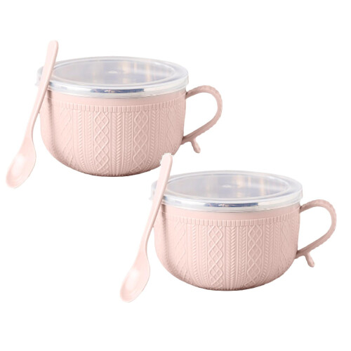 Keramik-Suppenbecher mit Deckel, 2-teilig