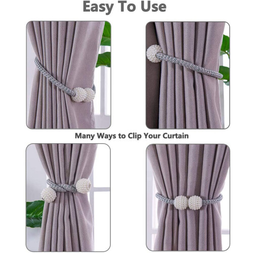 Magnetic Curtain Tiebacks Decorative 6 Pack 1