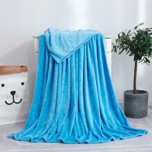 Coral Orange Throw Blanket French Fleece Lightweight Soft