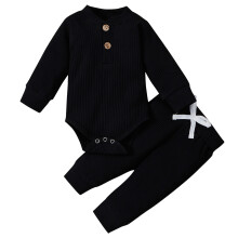 Baby-Jungen-Cordbody mit Knopfleiste, Schwarz, Größe 18-24 Monate