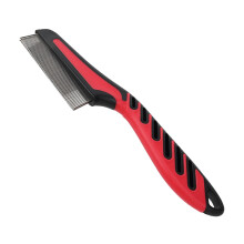 Pet Flea Comb Long Handle Double Row 2.5x0.9x15.3cm