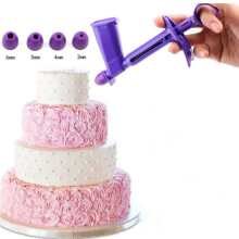 Applicateur de perles en plastique violet pour billes de sucre comestibles1
