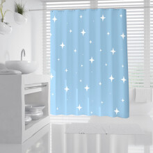Tenda da doccia stampata in PEVA 70x32 pollici, impermeabile, senza fori