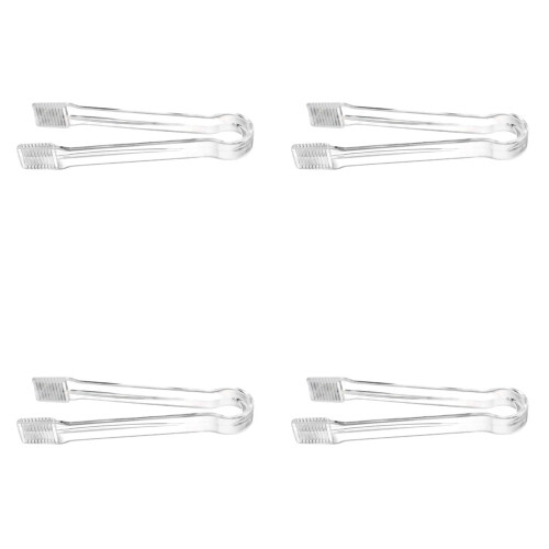 Transparante plastic serveertangen, 4 stuks, 16 cm