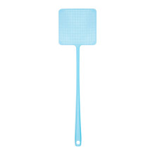 Plastic Fly Swatter with 17.5 Inch Handle and Thick Mesh