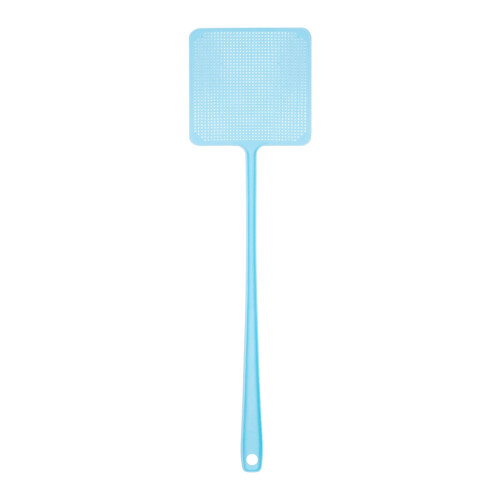 Plastic Fly Swatter with 17.5 Inch Handle and Thick Mesh