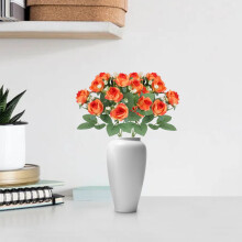 Persika sidenrosor Bröllopsdekoration Konstgjorda blommor 12 st