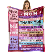 Coperta in morbido pile per la mamma, 60x50 pollici, la migliore mamma di sempre.