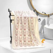 Rabbit Print Microfiber Towel 14x30 Inch