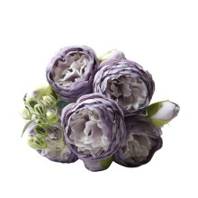 Bouquet de pivoines artificielles en soie pour une ambiance champêtre bohème.