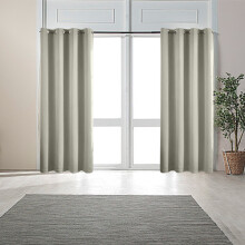 Beige Blackout Curtain Panel Thermal Insulated 63x52 Inch