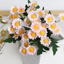 Konstgjorda Gerber Daisy-silkesblommor Bukett för hem och