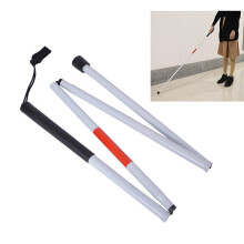 White Reflective Folding Cane Aluminum 4–124cm