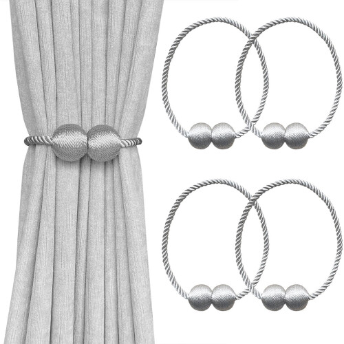 Magnetic Curtain Tiebacks Decorative 6 Pack