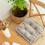 Coussin de sol carré en velours gris 40 cm 2