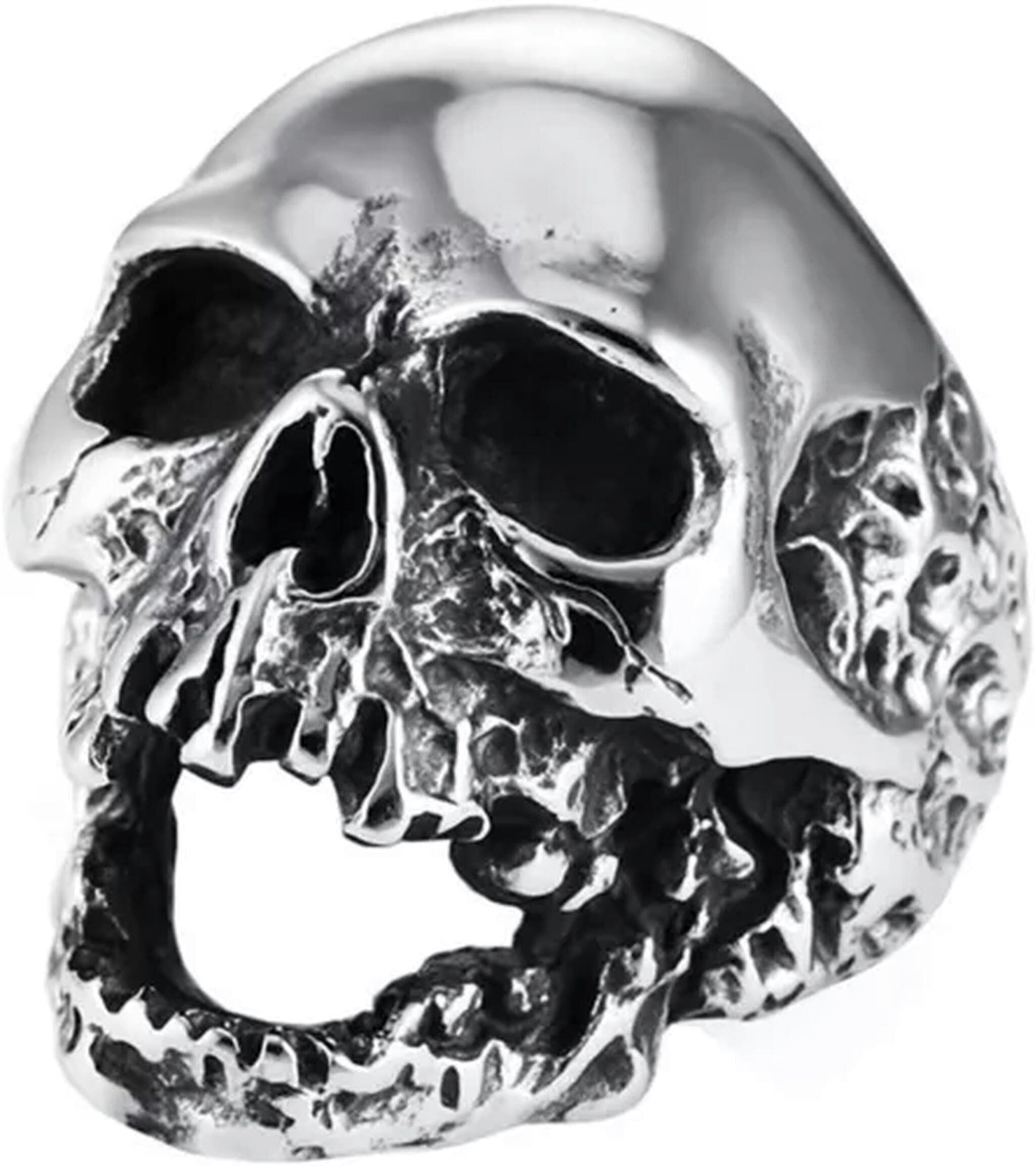 Men's Stainless Steel Skull Ring Gothic Punk Style Size on OnBuy