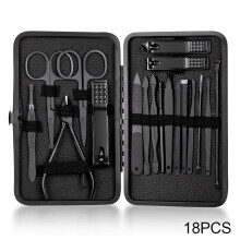 Schwarzes Maniküre-Set aus Edelstahl, 5-teilig