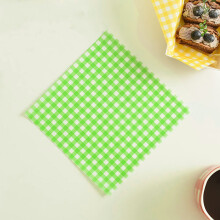 Greaseproof Paper Checkered Green 100 pcs