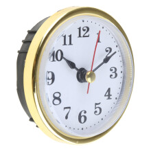 Miniklok inzetstuk wit gezicht gouden/zilverkleurige-Goud