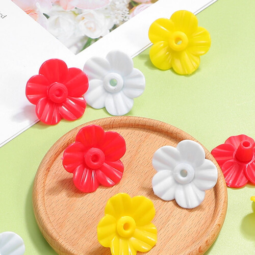 NICEXMAS Plastic Hummingbird Feeder Flowers 15 pcs