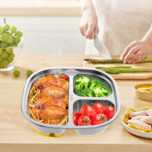 Stainless Steel Kids Plate Divided Design 1 Pack