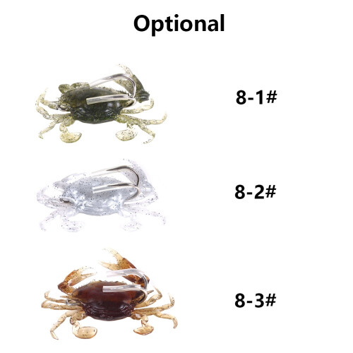 Crab-Shape Soft Silicone Fishing Lure with Barbed Hooks 2