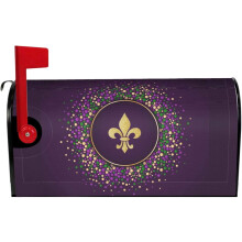 Mardi Gras Mailbox Cover Waterproof Magnetic 25.5 x 21 Inch
