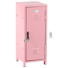 Mini rustproof metal locker with lock and key, desktop