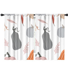 Pumpkin Pattern Tier Curtains 2 Pieces 42x63 in