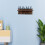 Wall Mount Key Hooks Organizer Iron Wood 6 Hooks Brown 5